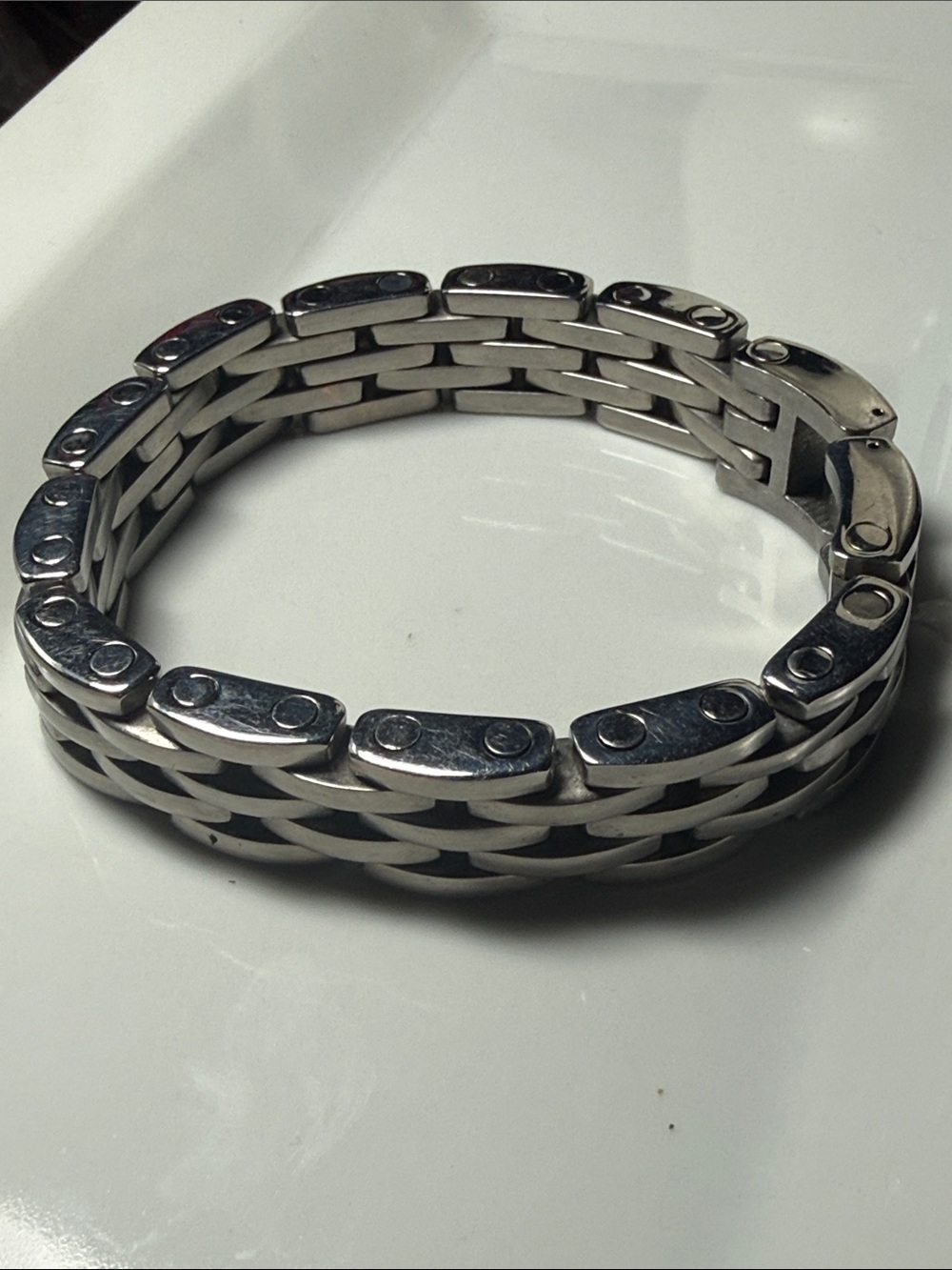 Men's Stainless Steel Link Bracelet - Silver